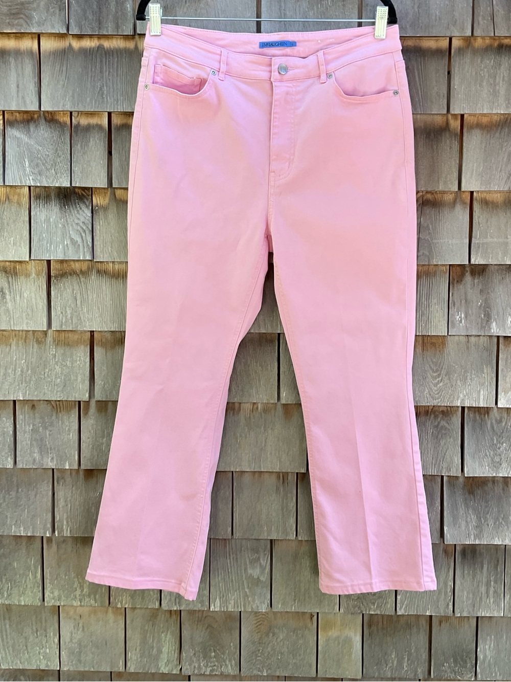 J. McLaughlin Pastel Pink Wide-Leg Jeans